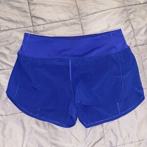 Lululemon Speed Up High Rise Short 4” Larkspur Blue